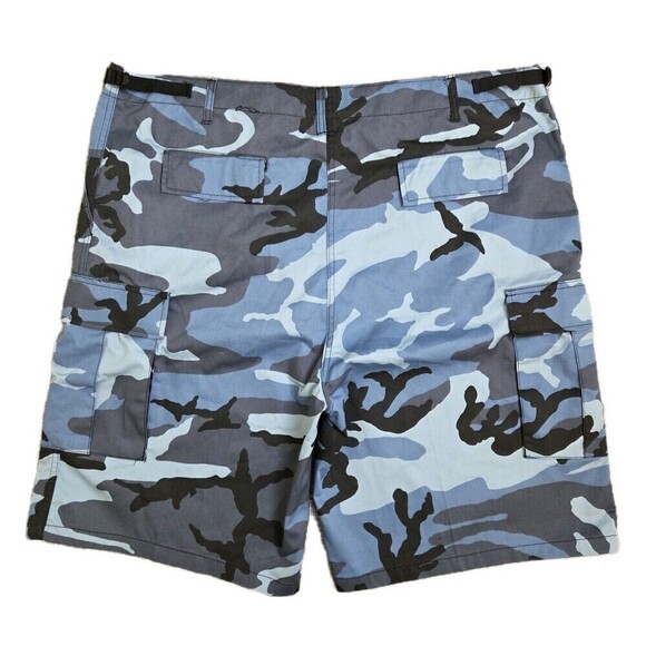 NWOT ROTHCO Military BDU Cargo Shorts Camo Blue 10.5 inseam Men's XXL Reg 43-47" - Picture 2 of 13
